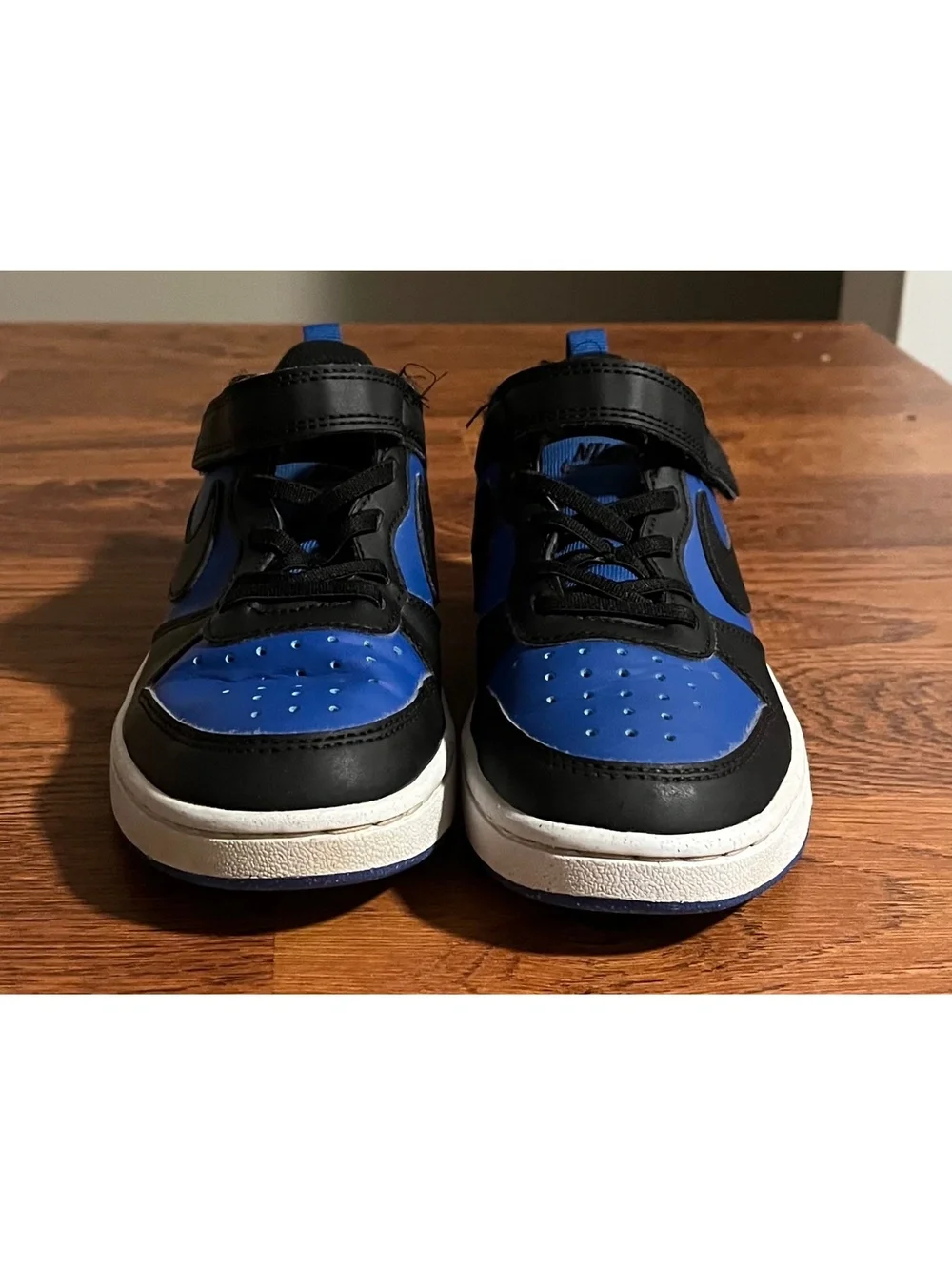 Nike Kids' Court Borough Low 2 (2Y) Blue and Black Sneakers